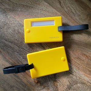 Set of 2 Yellow Baggage Tags